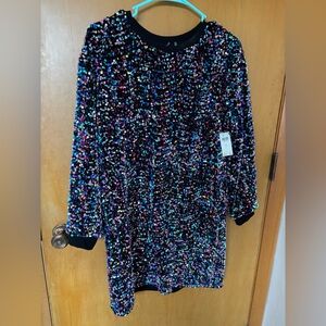 Anthropologie Velvet Sequin Mini Dress